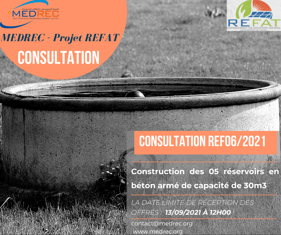 Avis de consultation N°REF06/2021