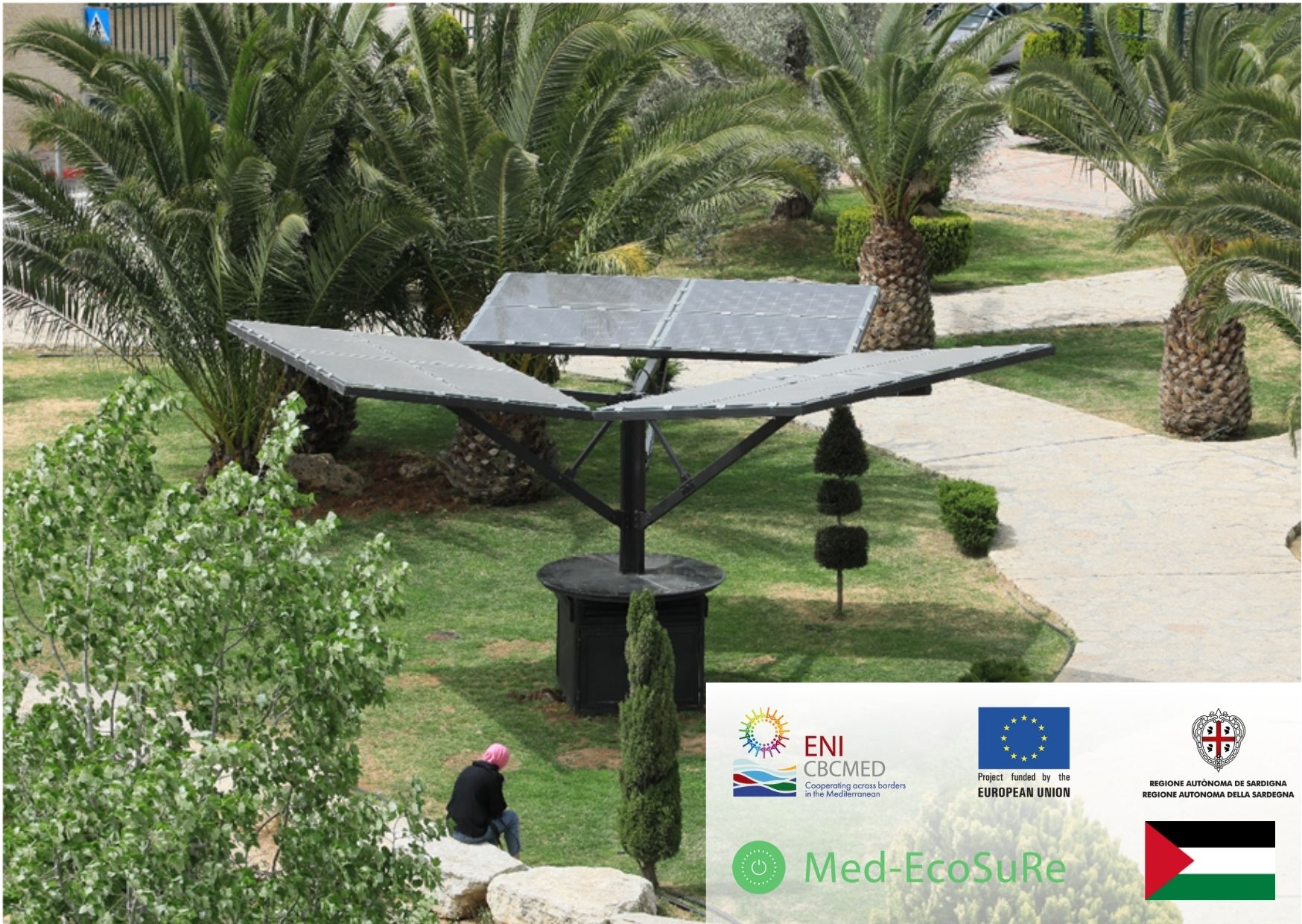 Med-EcoSuRe launching the first Solar Tree Project in Palestine