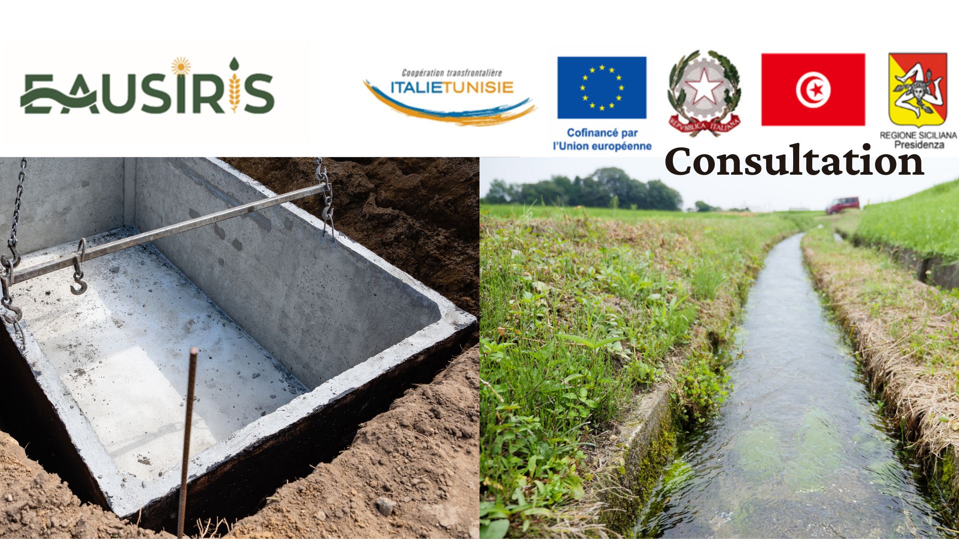 EauSIRIS lance une consultation pour des travaux de conservation des eaux et des sols, exécution de citernes enterrées et aménagement d’un puits à la ferme de l’ESIM